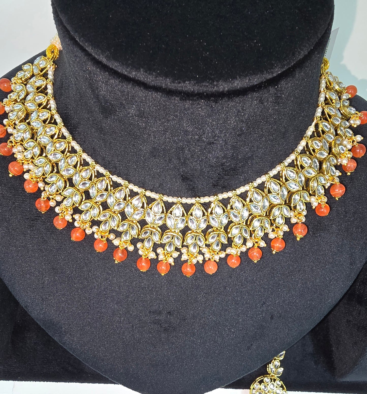 Kundan sets with jhumkas and tikka