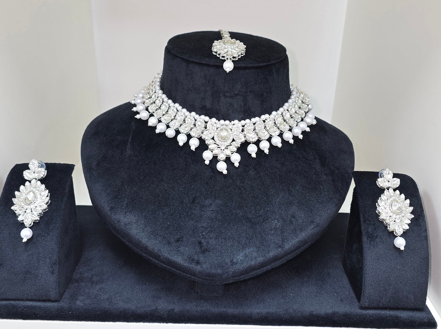 Silver coloured party wear set