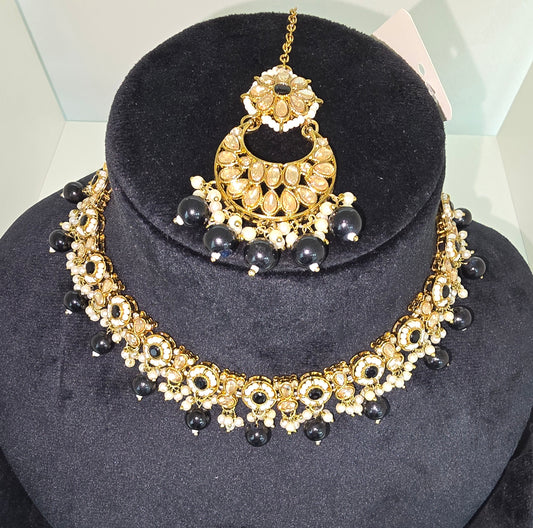 Party wear set in black colour
