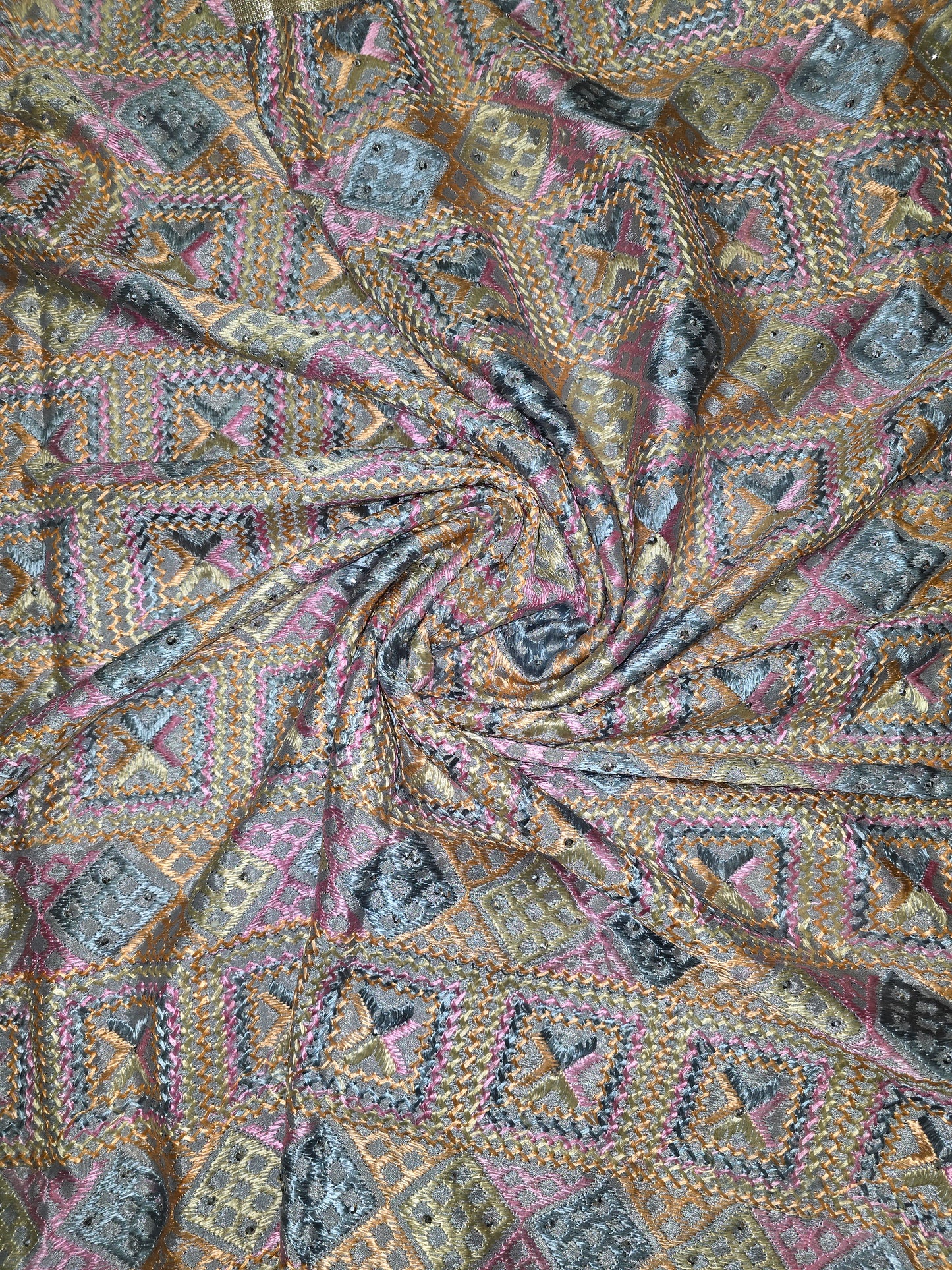 Light colour phulkari dupatta
