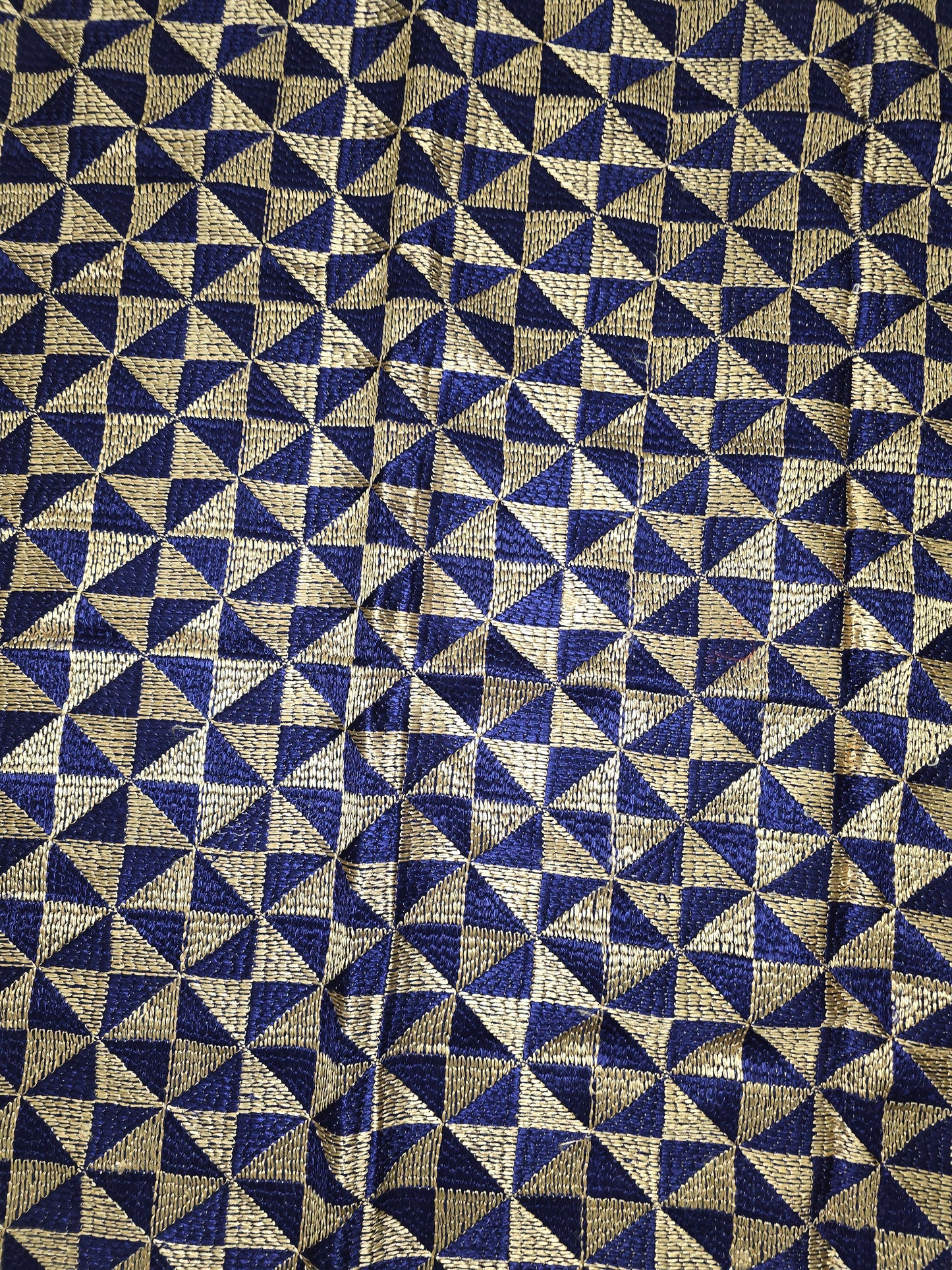 Phulkari in navy blue