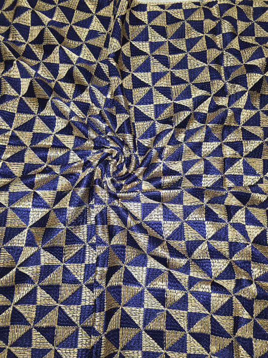 Phulkari in navy blue