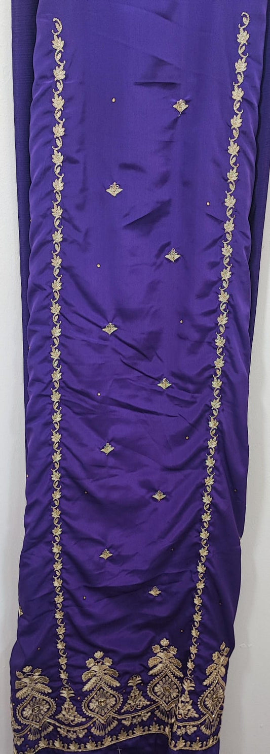 Unstitched dress material in washable silk in 2 colours