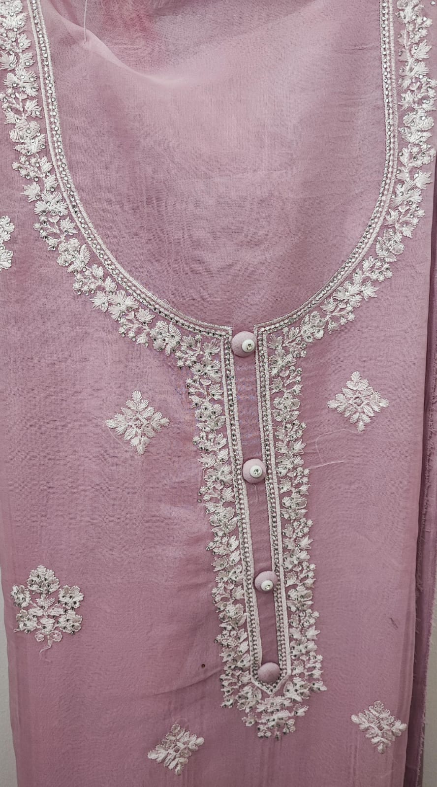 Unstitched 3 piece dress material