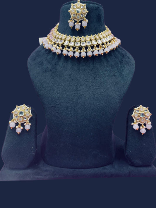 Indian light weight, Party Wear jewellery Sets with matching Earrings and Tikka