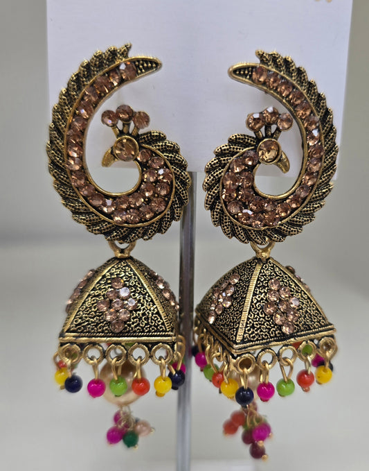 Morni multicoloured Jhumkas