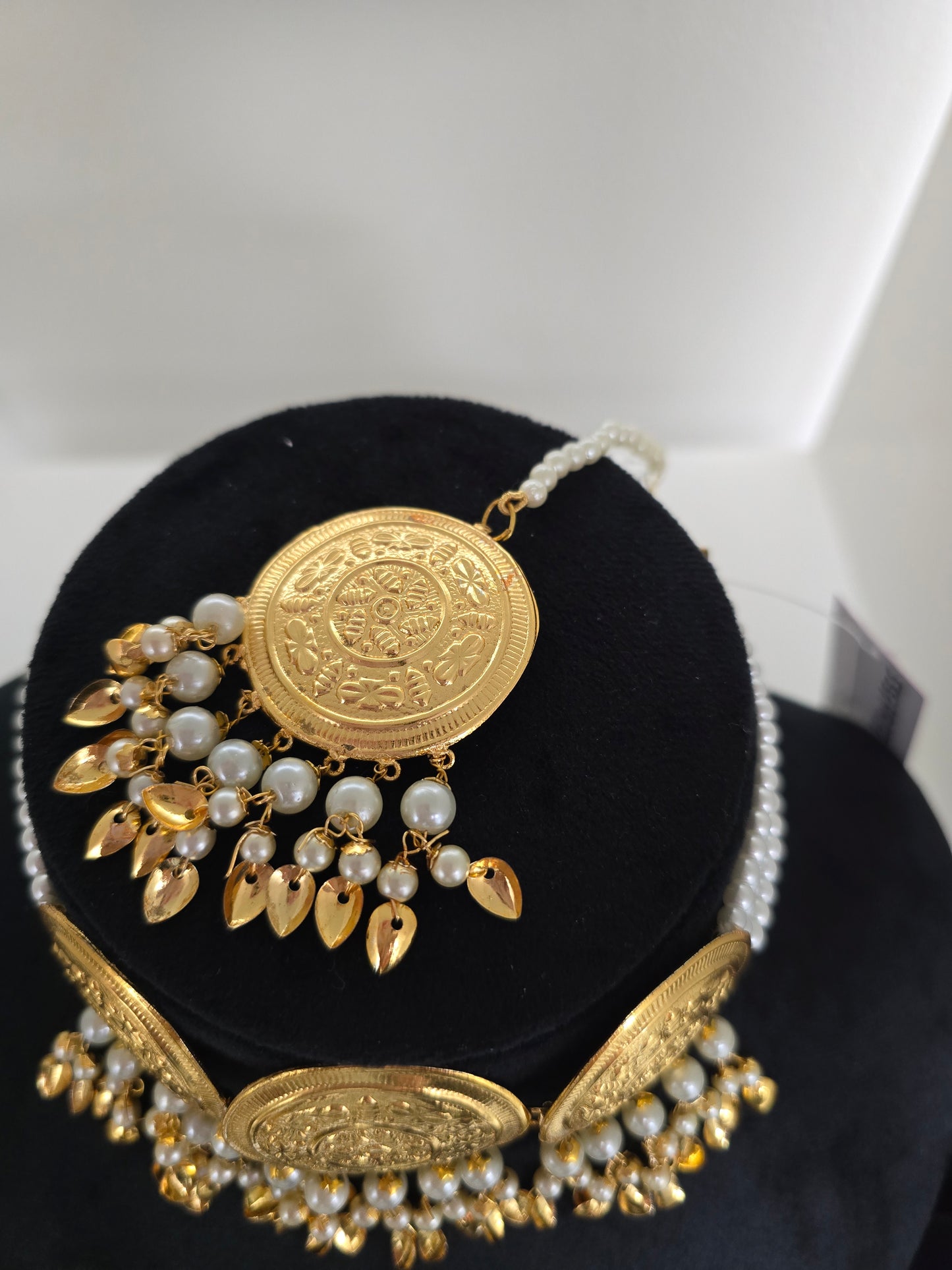 Traditional jhumka tikka necklace set