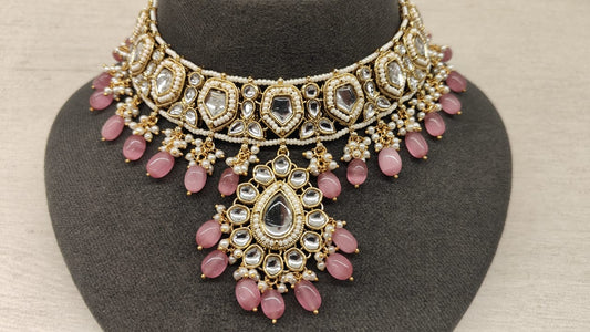 Indian, kundan studded, light weight, Party Wear jewellery Sets with matching Earrings  and Tikka
