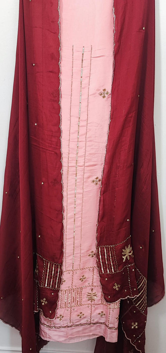 Unstitched Silk suit dress material
