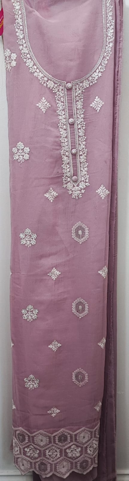 Unstitched 3 piece dress material